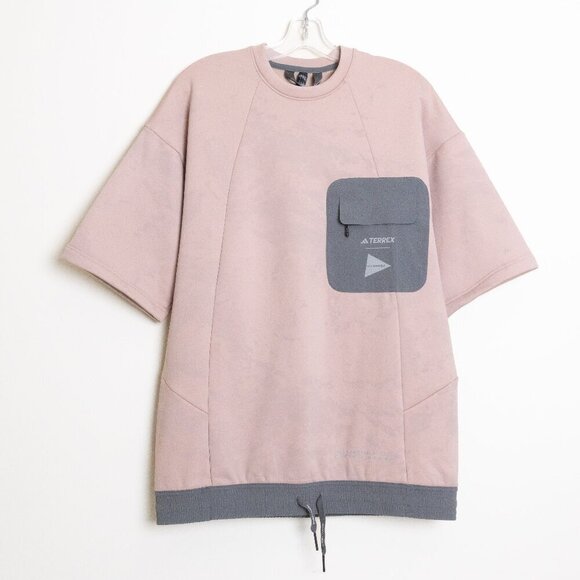 Adidas x And Wander Terrex Tunic Top Fleece Jersey Pink Gorpcore - Picture 2 of 15